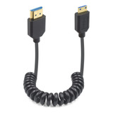 Cable Espiral Duttek 8k Hdmi A Mini Hdmi, Cable Versión Mini