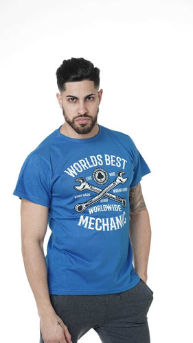 Packs X5 Remeras Manga Corta Con Estampa De Hombre