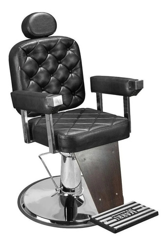 Cadeira Reclinável Para Barbeiro Base Cromada Dubai Barber 