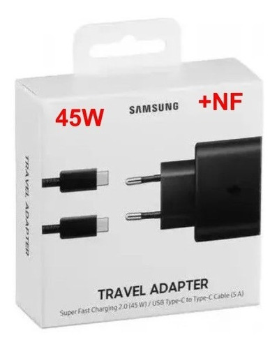 Carregador Samsung Super Turbo 45w Galaxy S21 S22+ S20 Ultra