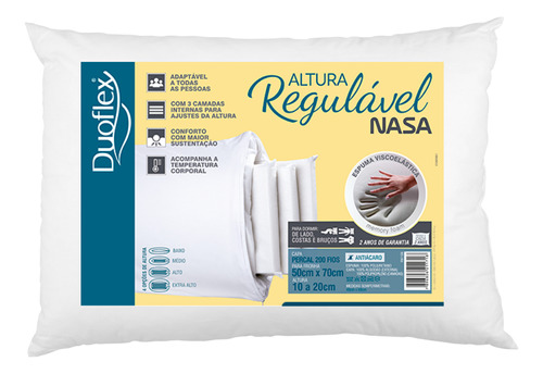 Travesseiro Nasa Com Altura Regulável (e-commerce) Rn1109