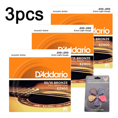 Cuerdas Guitarra Acústica Daddario Ez900 3pcs | Meses sin interés