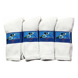 Pack 12 Pares Calcetines Deportivos Blanco Con Toalla 3a+1