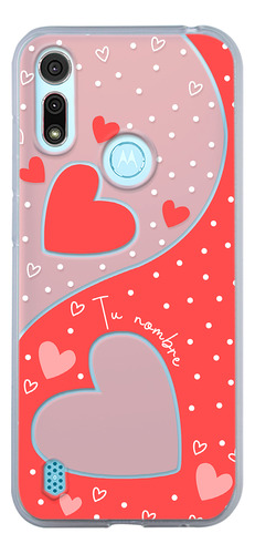 Funda Para Motorola Para Mujer Corazones Con Tu Nombre