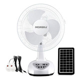 Ventilador Solar Recargable De Mesa Cargador De Celular