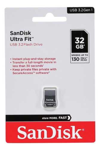 10 Pen Drive 32gb Cruzer Fit - Sandisk Nano Lacrado Original