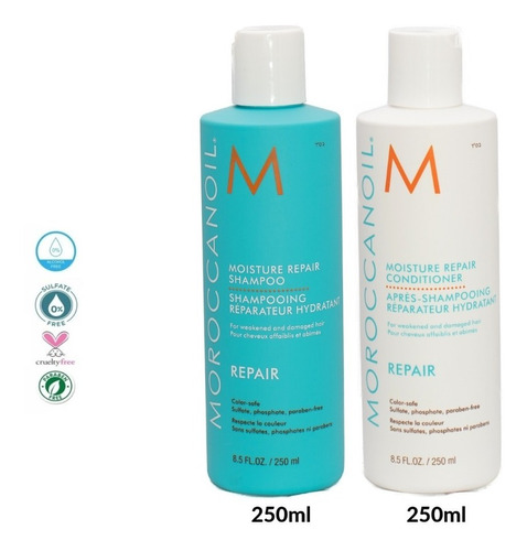 Pack Shampoo Y Acondicionador Reparacion 250ml Moroccanoil