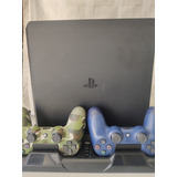 Sony Playstation 4 Slim (controles, Base Y Dos Juegos)