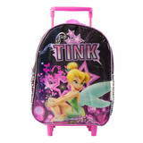 Mochila Con Carro Jardin Disney Campanita Wabro Color Negro/fucsia