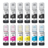 Kit 12 Refil Tinta Para Epson T544 L3110 L3150 L3250 B Y C M