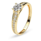 Anillo De Compromiso Giulia Con Moissanita Amelie Joyas 14k 