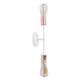 Aplique Pared Nordico 1106/2 Blanco/cobre 2 Luces E27...