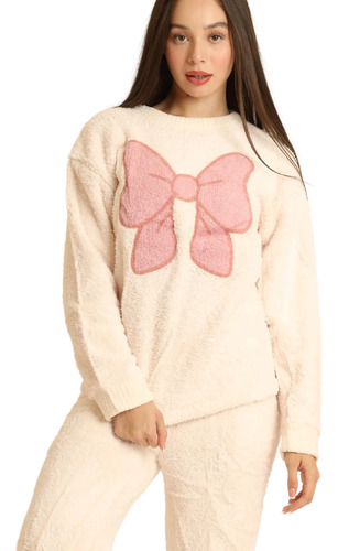 Pijama Súper Calientita Con Moño Comodidad Y Estilo