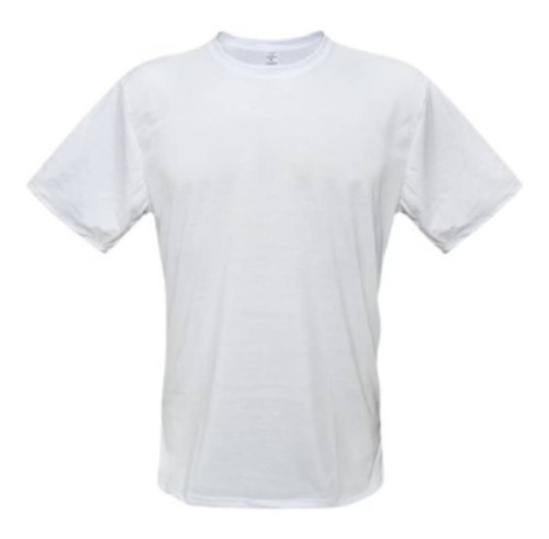 Camisa Branca Lisa Em Poliéster  P/ Sublimação - 15 Unidades