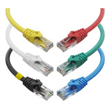 Cable Ethernet Cat-6 De 8 Pies Lan, Utp , Rj45  (5 Piezas)