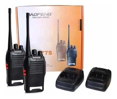 Kit 2 Radios Comunicador Walktalk Baofeng 777s Amador Top