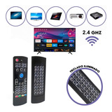 Controle Mini Teclado Air Mouse Wireless Sem Fio Android Tv