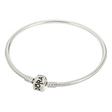 Pulsera Plata 925 Cierre Barril Rigida