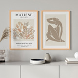 Cuadros  Decorativo Eclecticos Boho Matisse Neutral Set X2