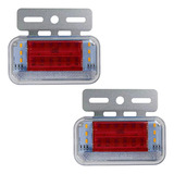 Juego De Faros Led Laterales Camion 24v Rojo Poli