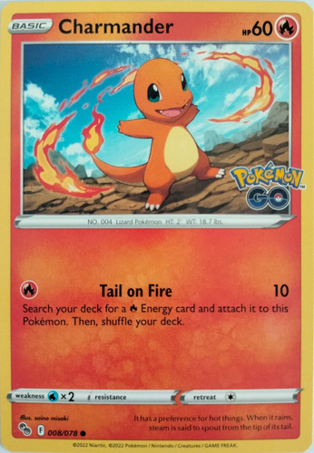 Pokémon Tcg Charmander 008/078 