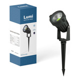 Luminária Espeto De Jardim Refletor Led 9w Bivolt Prova Dágua Cor Da Luz Verde Lumi 1ª Linha