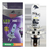 Lampada Led Farol Moto H4 8000k Super Branca Universal Xenon