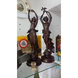 Estatua De Bailarines En  Petit Bronce