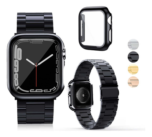 Correa Acero Inoxidable + Funda Para Apple Watch Serie 8 7 6