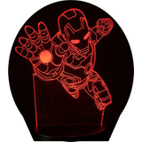 Luminária Led Homem De Ferro Iroman - 7 Cores