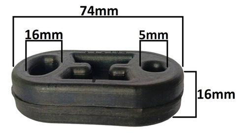 Goma Sostn Tubo De Escape Para Peugeot 206 Foto 2