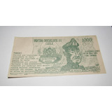 Billete Político 1000 Pesos Partido Socialista De Chile 1987