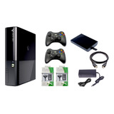 Xbox 360 Ultra Slim + Disco 500g + 2 Controles+ Obsequios200