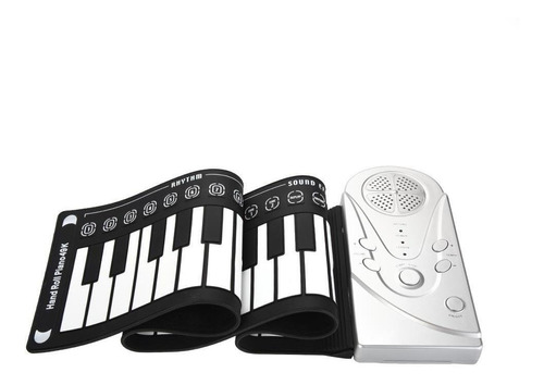Teclado Electrónico De Piano Enrollable Flexible De 49 Tecla