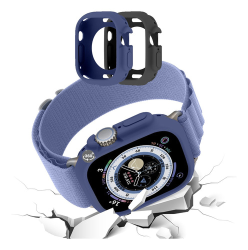 2 Pz Case Protector Funda Para Apple Watch Series 9 8 7 6 5 