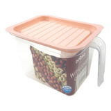 Organizador Contenedor Alimentos Con Tapa Asa Cocina 1000ml