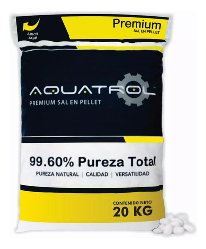 Sal Pellets Aquatrol 20 Kilos Suavizadores Y Cloradores