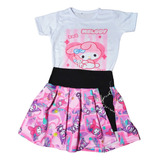 Conjunto Falda Short Con Playera De Kuromy My Melody Rosa Ro