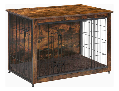 Dwanton Mueble De Jaula Para Perros Con Cojn, Mesa De Madera