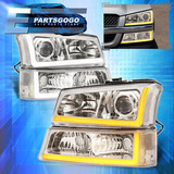 For 03-07 Chevy Silverado Clear Drl Projector Headlights Aac