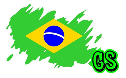 Sticker Bandera Brazil Brasil Calcomanía Decorativo Vin Auto