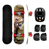 Skate Infantil Semi Profissional Com Kit Proteção Até 50 Kg