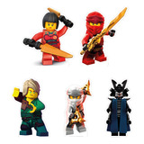 Figuras Ninjago Base Rígida Kit 5 Pzas Coroplast