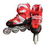 Rollers Rojo De Aluminio Extensible 35-38 Reforzado En Bolso