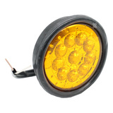 Faro Trasero Individual Ámbar Con Aro De Goma 24v 10 Leds