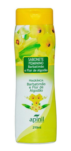 Sabonete Liquido Intimo Feminino 210ml Apinil Flor Algodão