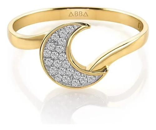 Anillo Luna Oro 14k Abba Joyas