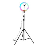 Iluminador Ringlight Grande Colorida Rgb33 30cm