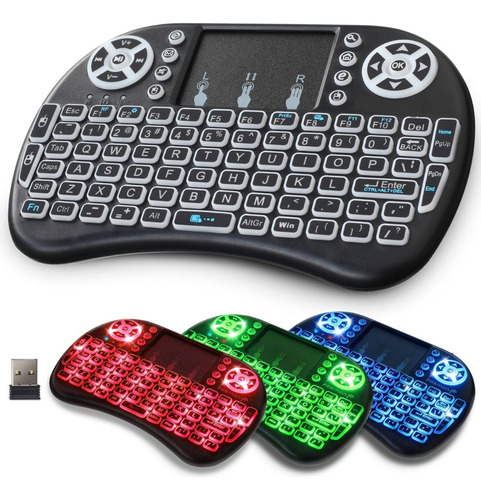 Mini Teclado Controle Sem Fio Para Smart Tv Tv Box Pc