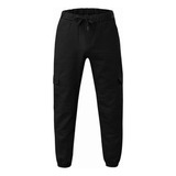 Pantalón Jogger Cargo Skinny De Gabardina Strech